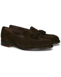 Loake 1880 Russell Tassel Loafer Chocolate Brown Suede