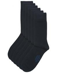 6-Pack True Cotton Socks Dark Navy