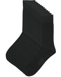 12-Pack True Cotton Socks Black