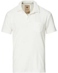 OAS Short Sleeve Terry Polo White