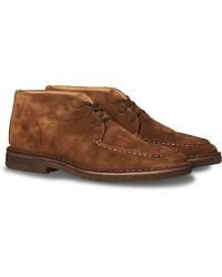 Drake's Crosby Moc-Toe Suede Chukka Boots Tobacco