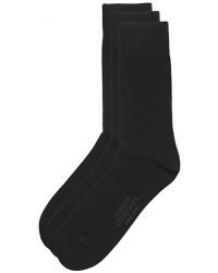 Amanda Christensen 3-Pack True Cotton Socks Black