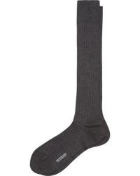Pantherella Vale Cotton Long Socks Dark Grey