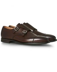 Crockett & Jones Lowndes Monkstrap City Sole Dark Brown Calf