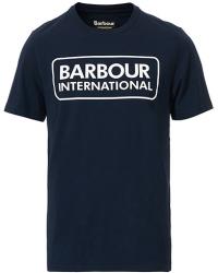 Barbour International Large Logo Crew Neck Tee Navy