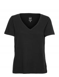 100% Organic Cotton Vintage V-Neck T-Shirt GAP Black