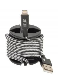 Charger Cable Iph A-Z Black Design Letters