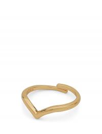 Lulu Recycled Stack Ring Gold-Plated Pilgrim Gold