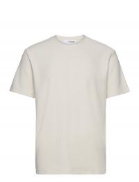 Slhrelax-Plisse Tee Ex Selected Homme White