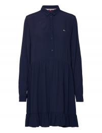 Tjw Tiered Shirt Dress Navy Tommy Jeans