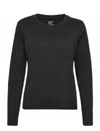 100% Organic Cotton Vintage Long Sleeve Pocket T-Shirt Black GAP