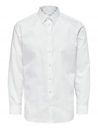 Slhslimnathan-Solid Shirt Ls B Selected Homme White