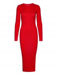 Sherry Ls Knit Dress Red NORR