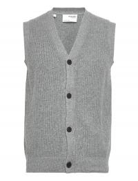 Slhutah Knit Vest B Selected Homme Grey