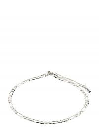Dale Recycled Open Curb Ankle Chain Pilgrim Silver
