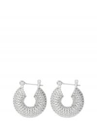 The Pave Mini Donut Hoops-Silver Silver LUV AJ