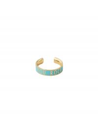 Word Candy Ring Design Letters Blue