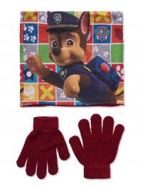 Set 2 Pcs Collar+Gloves Red Paw Patrol