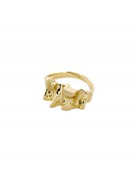 Willpower Recycled Sculptural Ring Gold-Plated Pilgrim Gold
