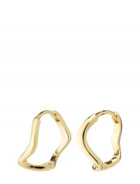 Alberte Organic Shape Hoop Earrings Gold-Plated Pilgrim Gold