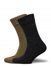 Slheric 2-Pack Wool Sock B Green Selected Homme