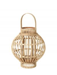 Lanterne 'Globus' Bambus/Glas Broste Copenhagen Beige