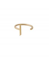 Ring A-Z Gold Gold Design Letters