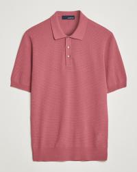 Lardini Short Sleeve Knitted Structure Cotton Polo Soft Pink