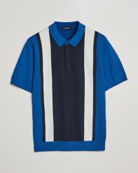 J.Lindeberg Rey Stripe Knitted Polo Navy