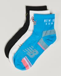 New Balance Running 3-Pack Ankle Running Socks White/Black/Blue