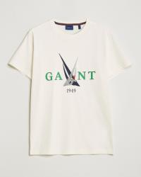 GANT Sailing Logo Crew Neck T-Shirt Cream