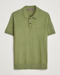 Morris Harold Cotton/Linen Summer Polo Sage Green
