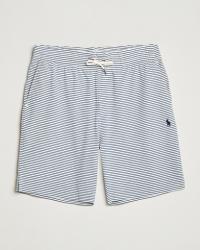 Polo Ralph Lauren Brused Spa Jersey Striped Sweatshorts White/Blue