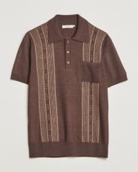 Nudie Jeans Frippe Knitted Polo Brown