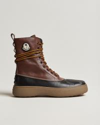 8 Moncler Genius Palm Angels Winter Gommino Leather Boots Dark Brown