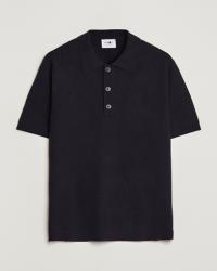 NN07 Harald Knitted Polo Navy Blue
