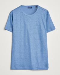 GANT Cotton/Linen Crew Neck T-Shirt Salty Sea Blue