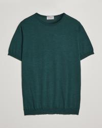 John Smedley Belden Wool/Cotton T-Shirt Bottle Green