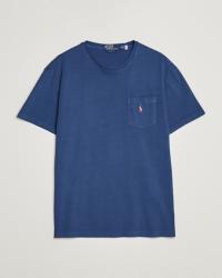 Polo Ralph Lauren Cotton/Linen Crew Neck T-Shirt Light Navy