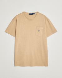 Polo Ralph Lauren Cotton/Linen Crew Neck T-Shirt Vintage Khaki