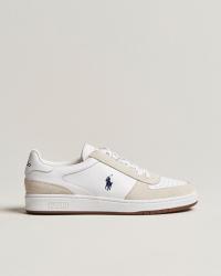 Polo Ralph Lauren CRT Leather/Suede Sneaker White/Beige