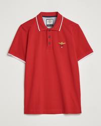 Aeronautica Militare Garment Dyed Cotton Polo Red