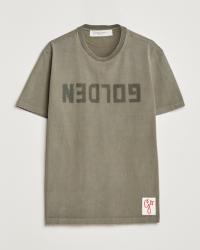 Golden Goose Deluxe Brand Dyed Jersey Logo T-Shirt Dusty Olive