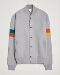Paul Smith Knitted Boiled Wool Bomber Jacket Grey