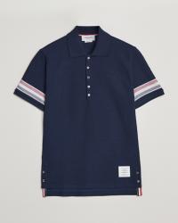 Thom Browne RWB Stripe Polo Shirt Navy
