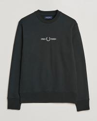 Fred Perry Emboided  Sweatshirt Night Green