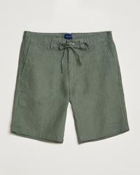 GANT Relaxed Linen Drawstring Shorts Green Ash