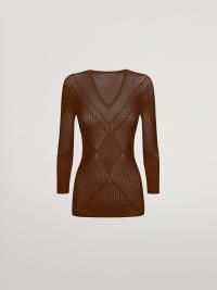 Wolford Apparel & Accessories > Clothing > Outlet Romance Net Top Long Sleeves