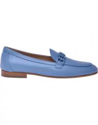 Blue calfskin loafers