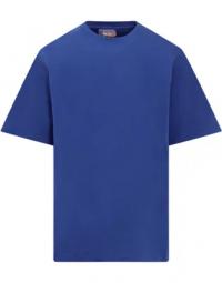 Elektrisk blå bomulds store t-shirt
